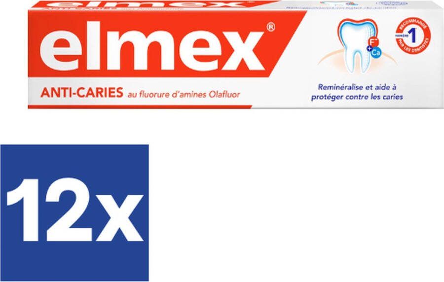 Elmex Tandpasta Anti-Cariës Volwassenen 12 x 75 ml