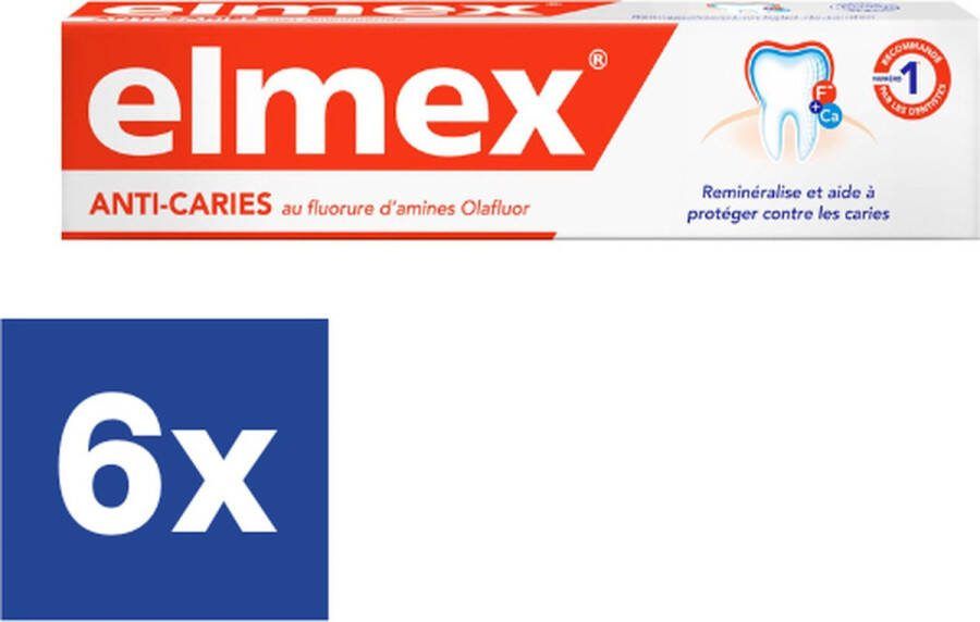 Elmex Tandpasta Anti-Cariës Volwassenen 6 x 75 ml