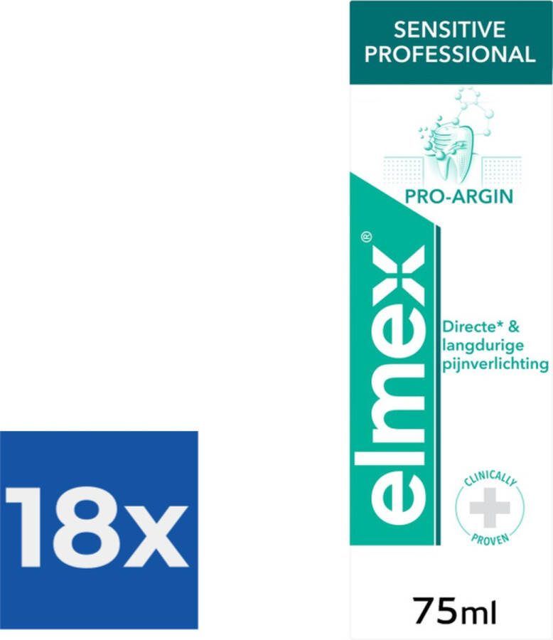 Elmex Tandpasta Sensitive Professional 75ml Voordeelverpakking 18 stuks
