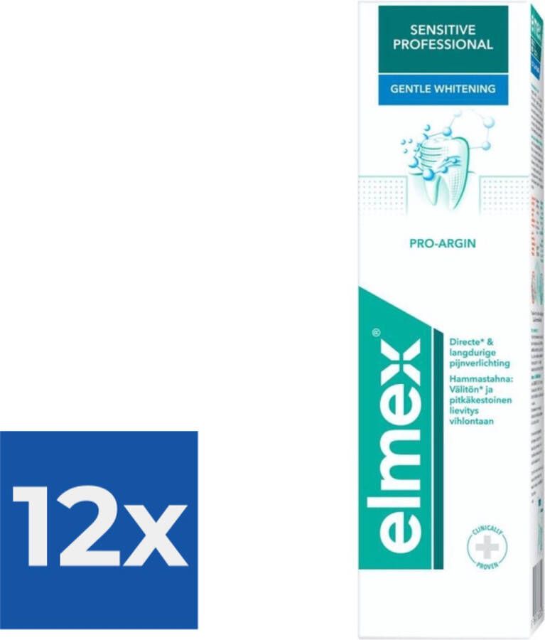 Elmex Tandpasta Sensitive Professional Gentle Whitening 75 ml Voordeelverpakking 12 stuks