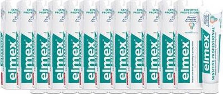 Elmex Tandpasta Sensitive Professional Voordeelverpakking 12 x 75 ml