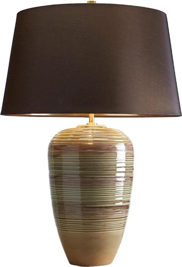 Elstead Lighting LED Tafellamp Demeter 1X E27 Max 60W Green and Brown Glaze