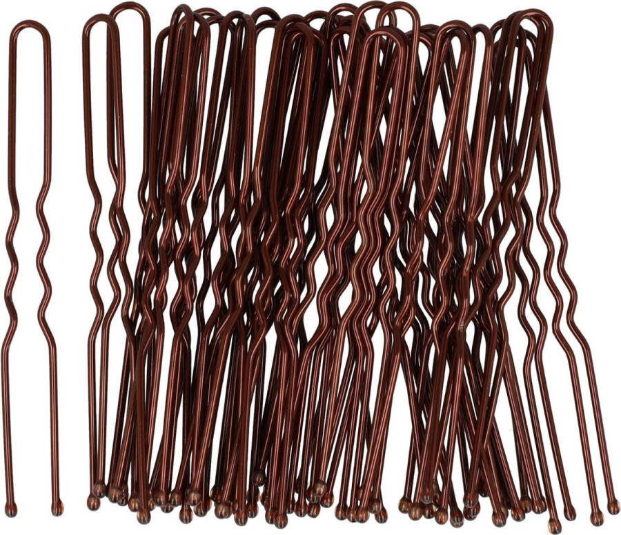 EM Haarpinnen Haardotspelden Knot Pinnen Spelden 40 Stuks 5cm Bruin