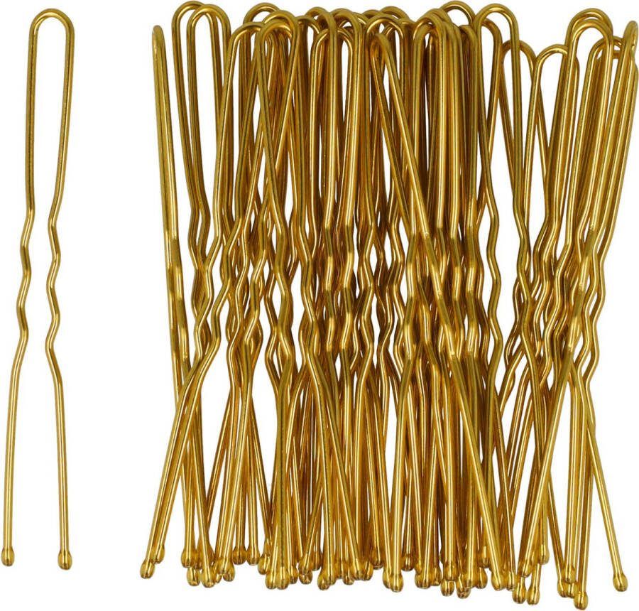 EM Haarpinnen Haardotspelden Knot Spelden Pinnen 40 Stuks 5cm Goud