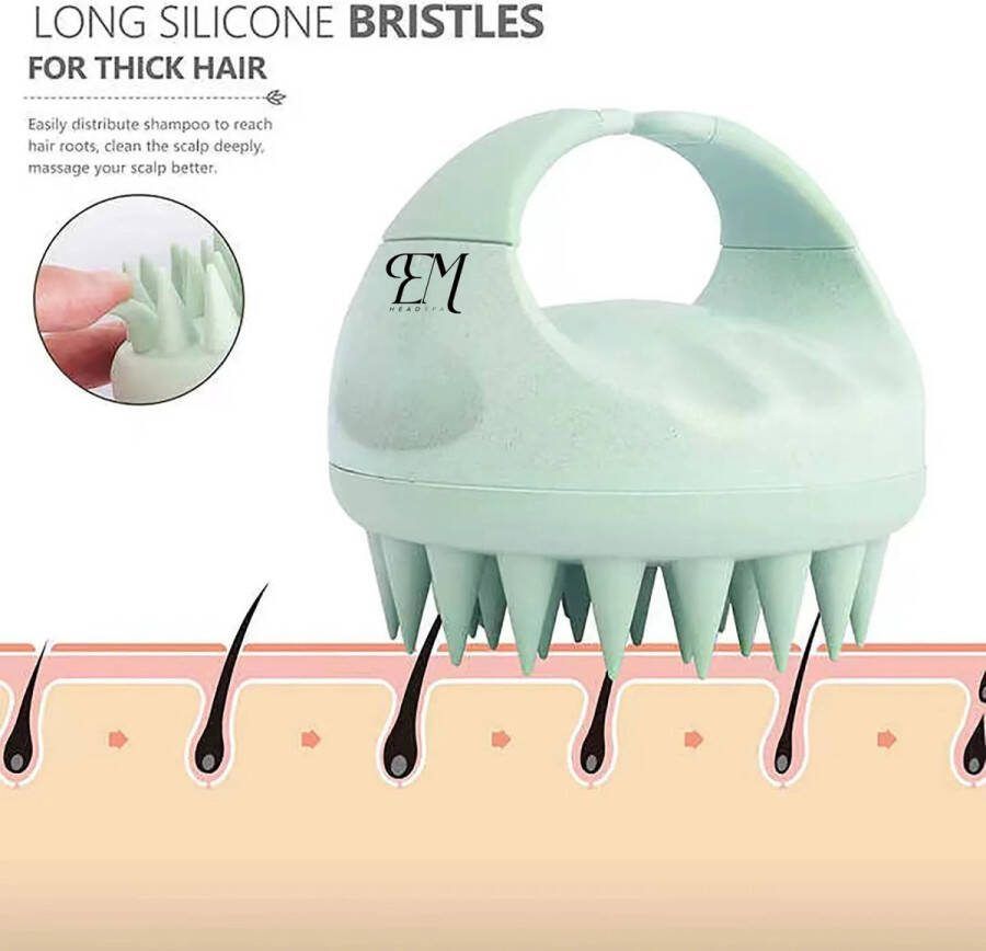 EM Head Spa Scalp massager siliconen haarborstel scalp brush massage borstel hoofdhuid massage borstels head massager shampoo borstel