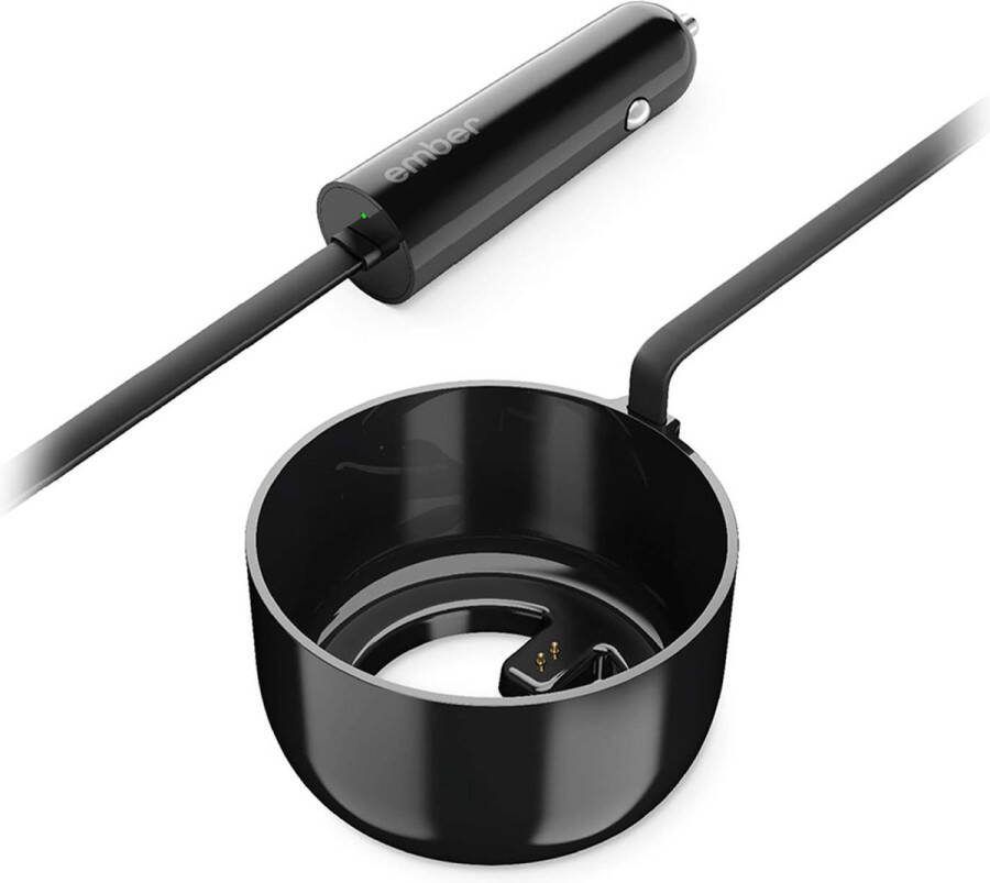 Ember Auto Oplader Koffiebekers To Go Verwarmde Onderzetter geschikt voor Travel Mug² 12V Stroomaansluiting Zwart