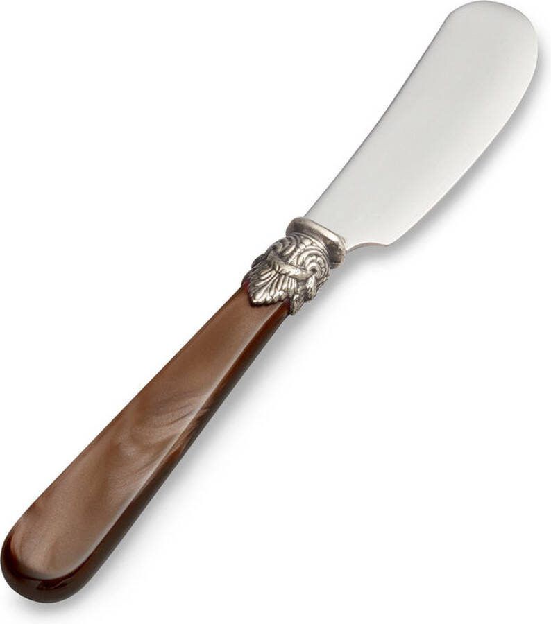 EME Italy EME Napoleon Botermesje Tapasmesje Bruin met Parelmoer (13 5 cm)