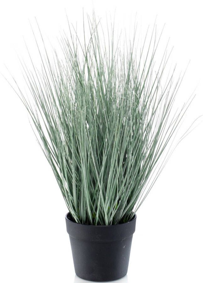 Emerald Kunstplant groen grijs gras sprieten 55 cm Grasplanten kunstplanten voor binnen gebruik