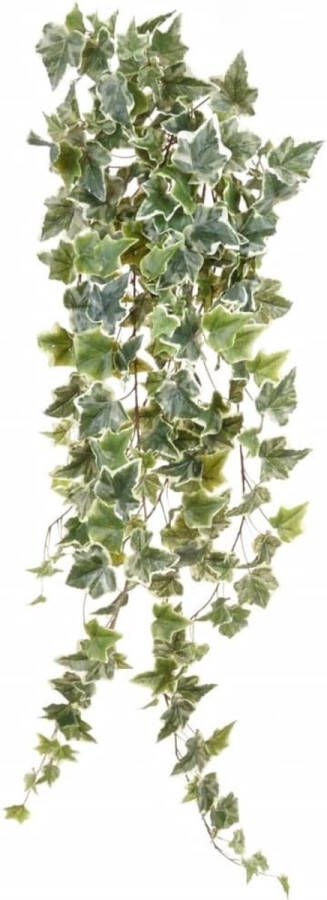 Emerald kunstplant hangplant Klimop hedera groen wit 100 cm lang Kunstplanten