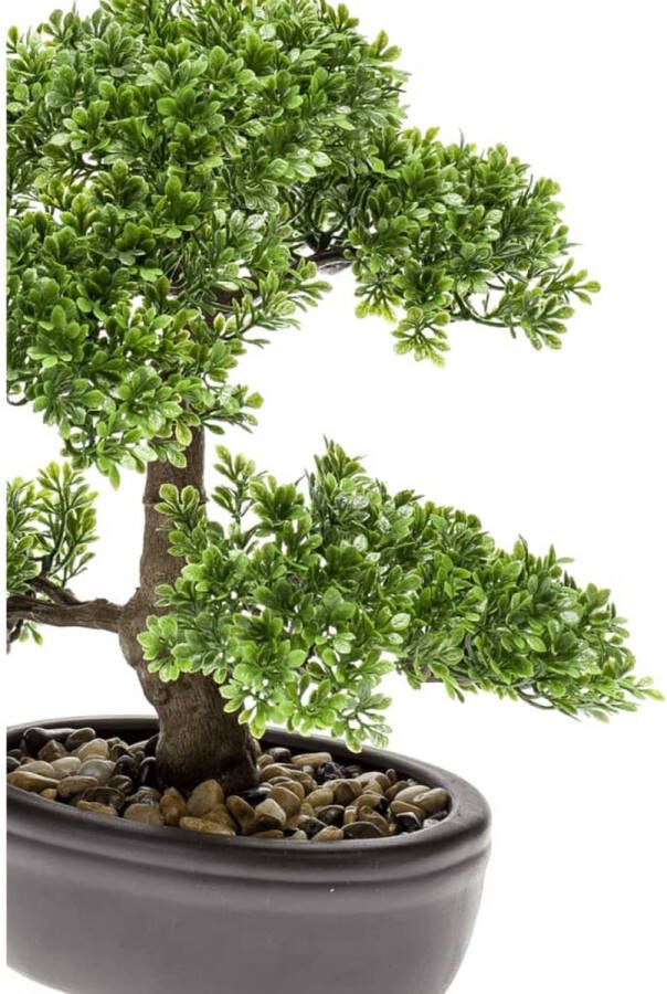 Emerald Kunstplant mini bonsai ficus groen 32 cm 420002