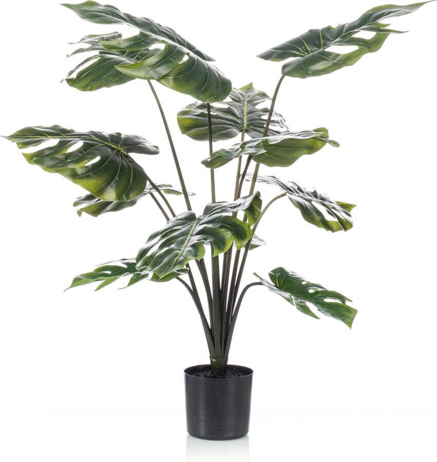 Woonexpress Kunstplant Monstera Groen Polyester Groen 80x0x0cm (hxbxd)