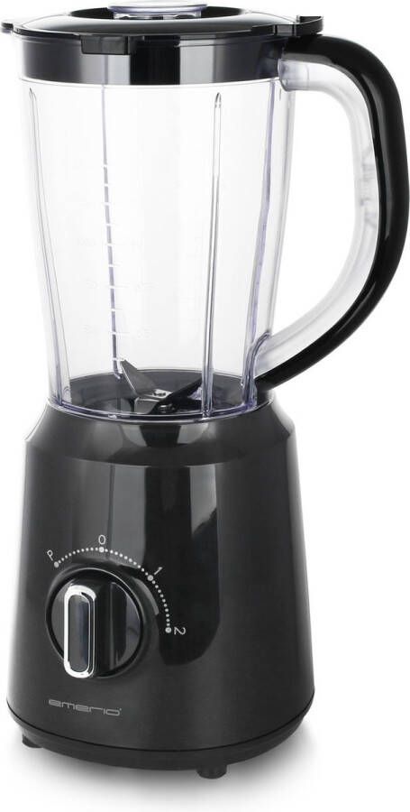 Emerio BL-124816.8 Blender BPA-vrij crush ijs-functie 1 5 liter 2 snelheden + pulse-functie meseenheid van roestvrij staal veiligheidsschakelaar vaatwasmachinebestendig 500 watt