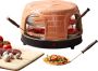 Emerio PO-116124.1 Pizzarette 8 Persoons Pre-bake functie Handgemaakte terracotta koepel 8 Geïsoleerde bak spatels RVS bakplaat Warmhoud functie - Thumbnail 1