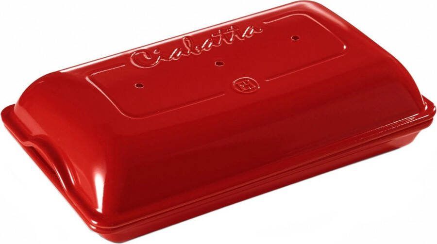 Emile Henry Bakvorm Ciabatta 39 X 23 Cm 1200 Ml Keramiek Rood