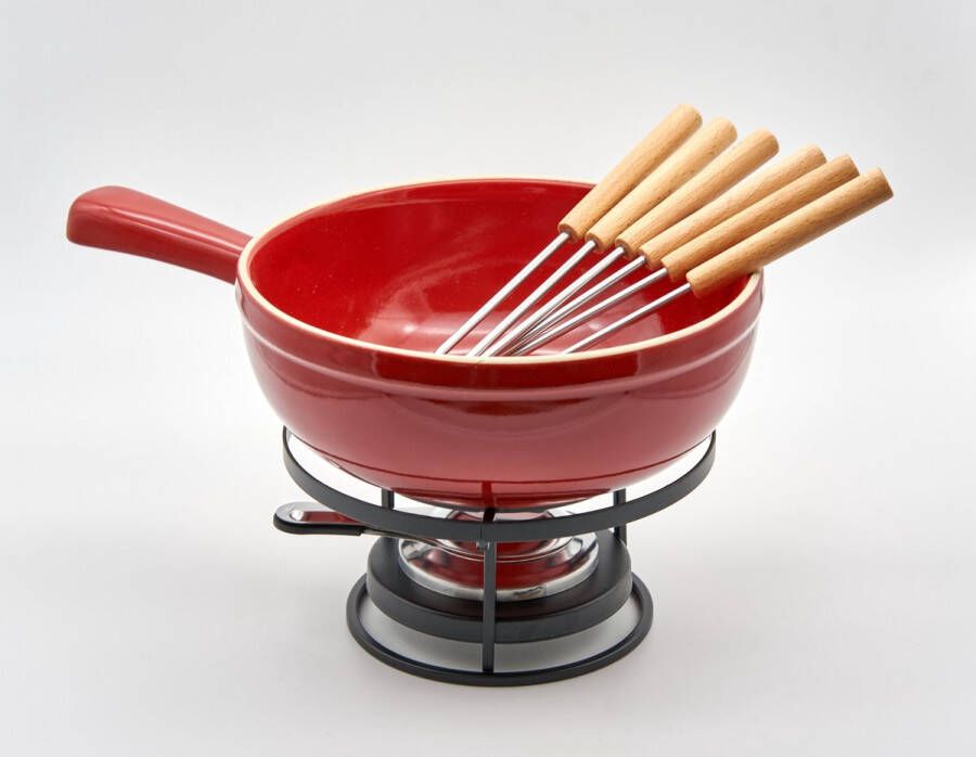 Emile Henry Fondue Set Met 6 Fonduevorken Fonduepan