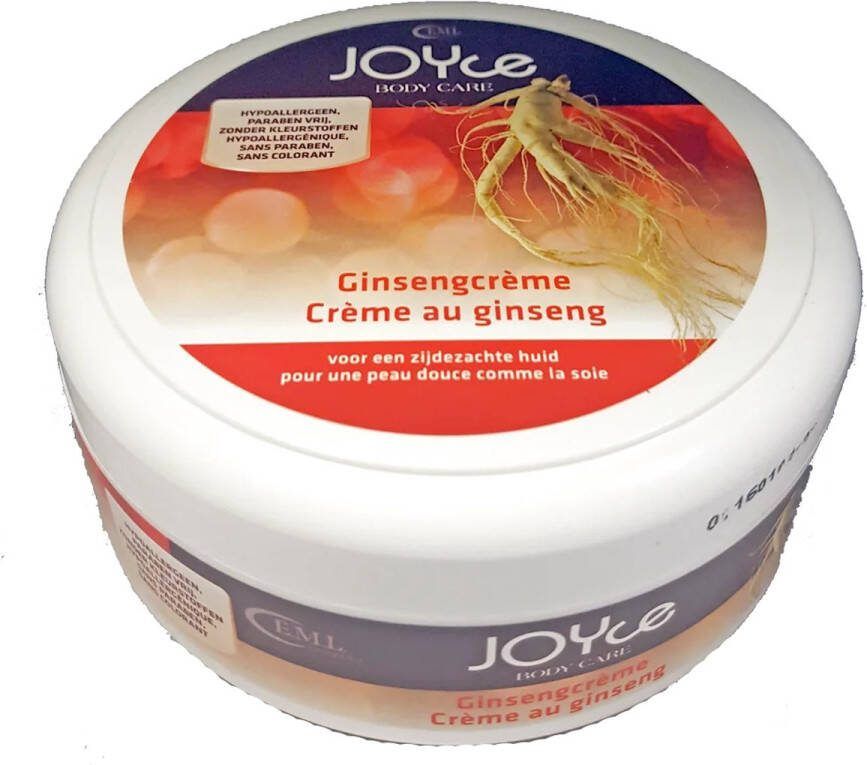 E.M.L Cosmetica JOYce Body Care Ginsengcrème Korean Skincare – Huidverzorgende Ginseng crème – Natuurlijke Reiniging – Hypoallergeen – Vrij van Parabenen en Kleurstoffen – Bodylotion – 250 ml