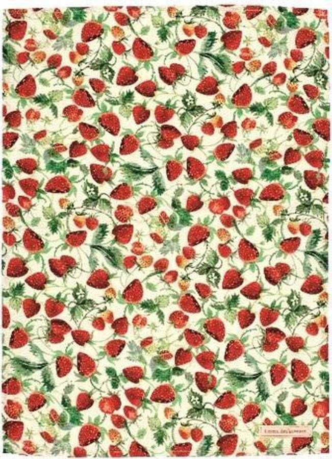 Emma Bridgewater Textiel Tea Towel Strawberries Theedoek Aardbeien
