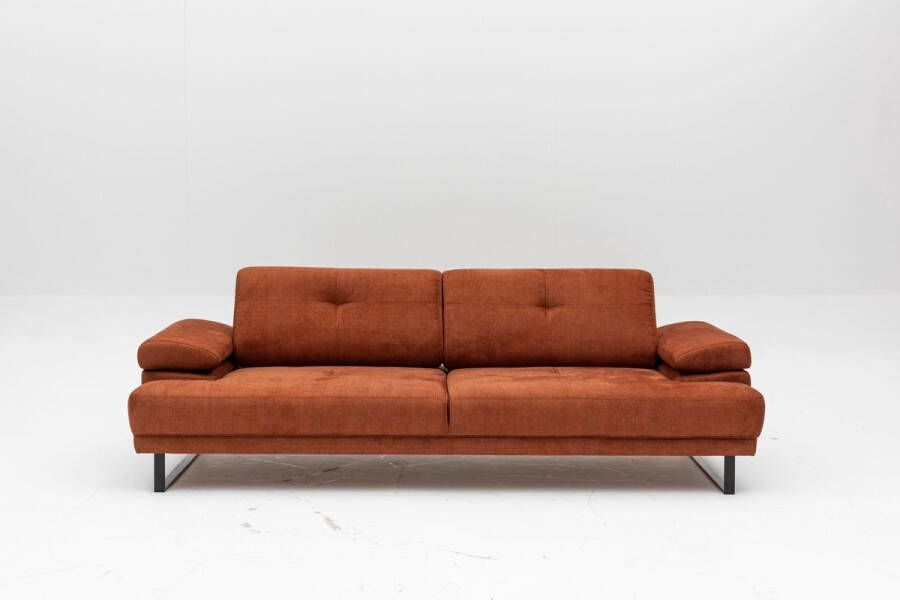 Emob 3-zits slaapbank Comfortabel en stijlvol Beukenhouten frame Oranje kleur
