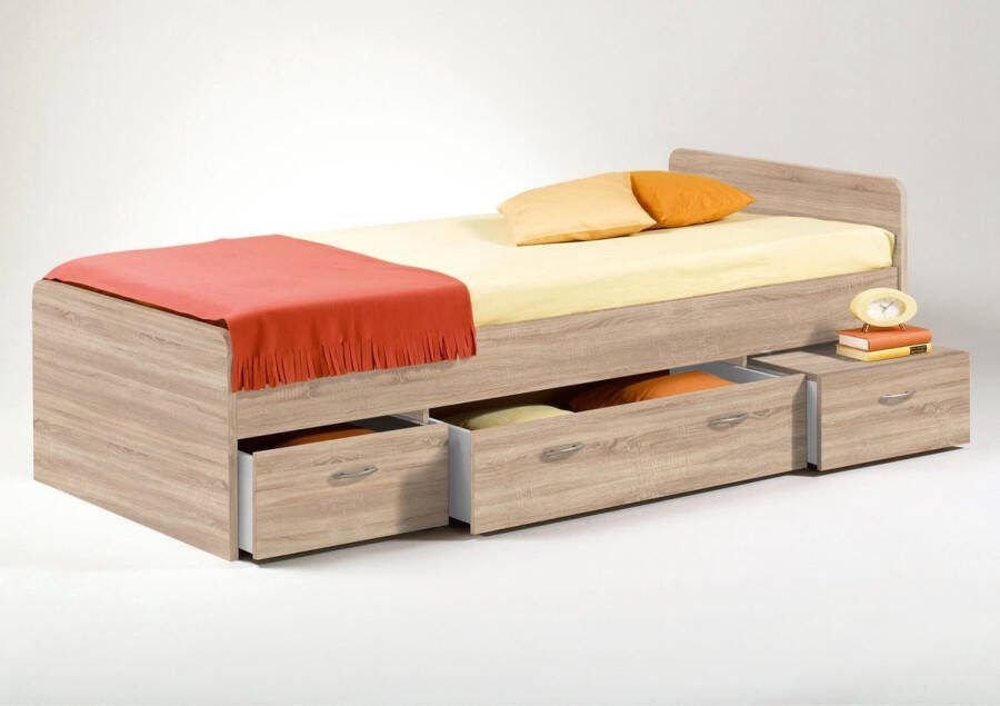 Emob Bed Barko met 3 lades 90x200 Bruin