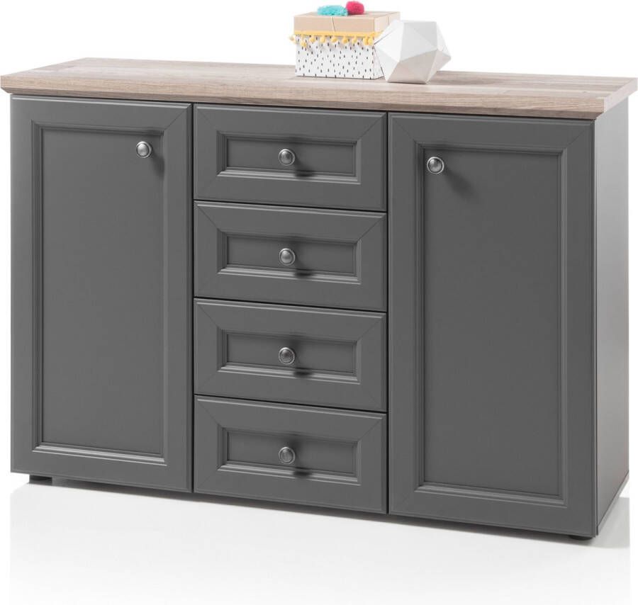Emob Commode Grijs 122x38x83 cm