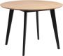 Leen Bakker Eetkamertafel Roxy eiken zwart 76xØ105 cm - Thumbnail 1