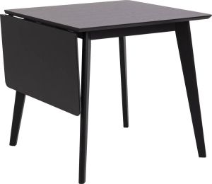 Bendt Uitschuifbare Eettafel 'Torkil' 80-120 x 80cm kleur Zwart