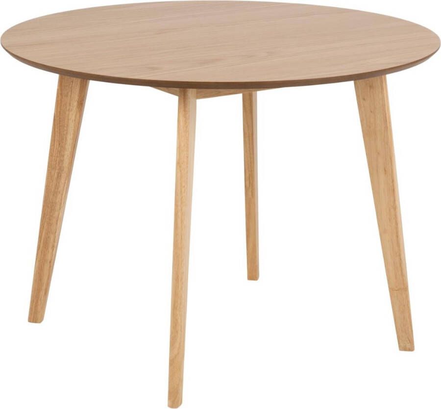 Hioshop Roxy eetkamertafel Ø105cm eiken decor.