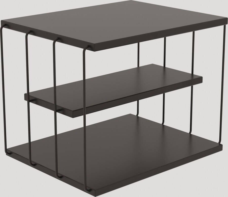 BFD Best Furniture Design | Wandtafel Haltafel Console Tafel Modern | Zwart | Hout en Metaal