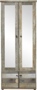 Emob Garderobekast Clem 78cm met 4 deuren driftwood