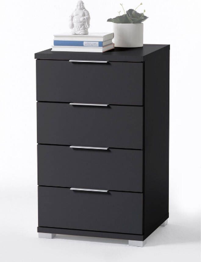 Leen Bakker Nachtkastje Valencia 2 lades zwart