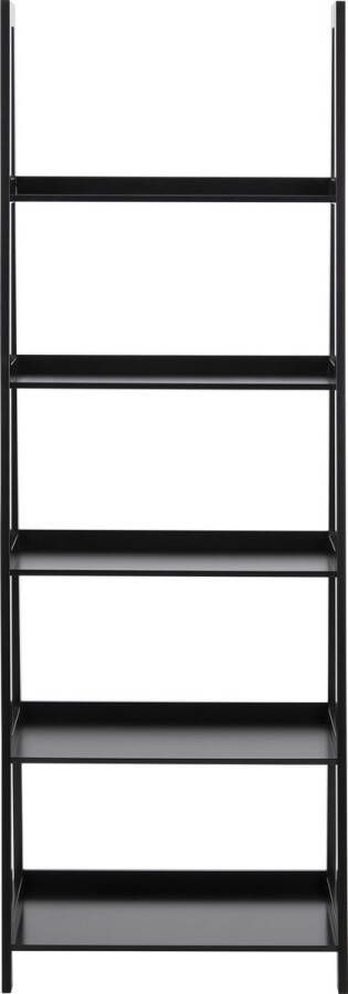 Leen Bakker Boekenkast Edsele zwart 180x63x40 cm