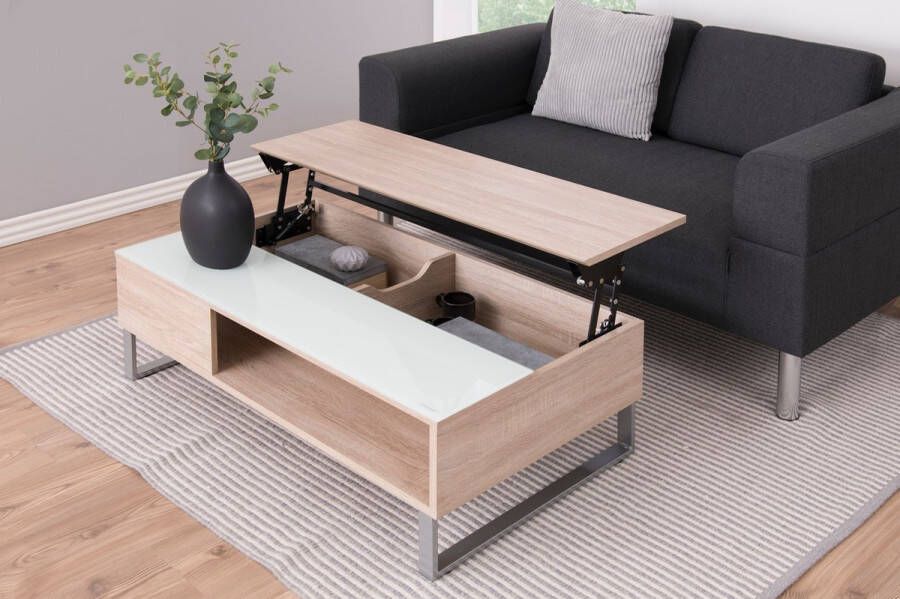 Scandes Salontafel Nordborg beige 35x110x60 cm Leen Bakker