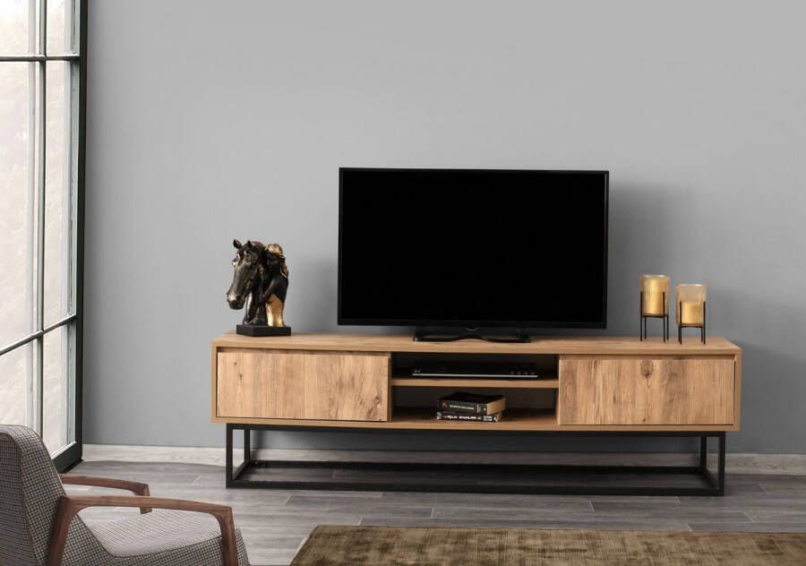 Emob TV Meubel Tv-meubel Abigail met 1 open legplank 180cm Beige