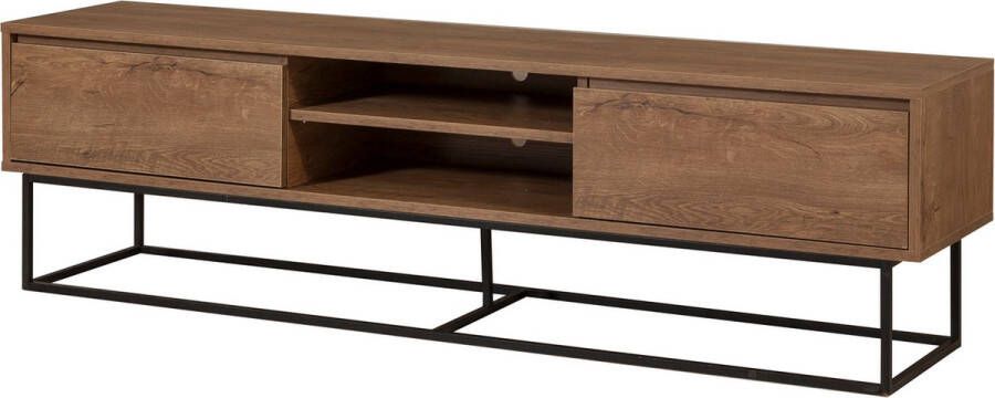 Emob TV Meubel Tv-meubel Aghata met open legplank-walnoot 180cm Bruin
