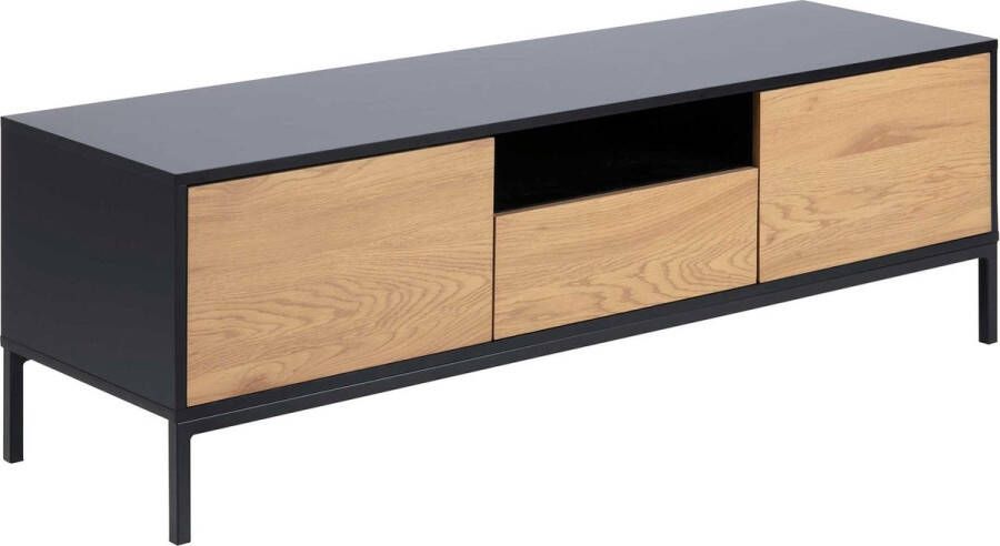 Emob TV Meubel Tv-meubel Dover 2 deuren 1 lade 140cm Bruin; Zwart
