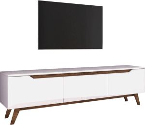 Emob TV Meubel Tv-meubel Floor-wit okkernoot 180cm Wit