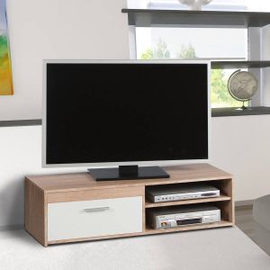 Emob TV Meubel Tv-meubel Gamba met 1 deur 120cm Wit; Bruin