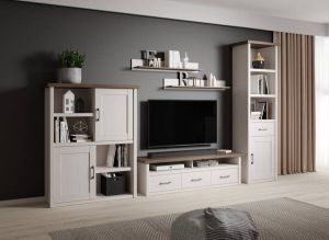 Emob TV Meubel Tv-meubel Larnaca 148 met 3 lades 43cm Wit