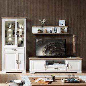 Emob TV Meubel TV-meubel Samine 2 deuren & 1 lade 193cm Bruin; Grijs
