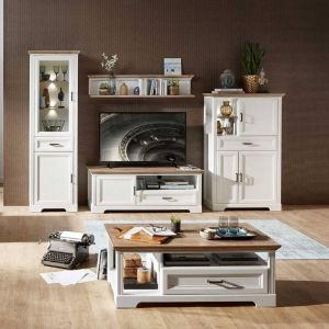 Emob Vitrinekast Wit 66cm Country