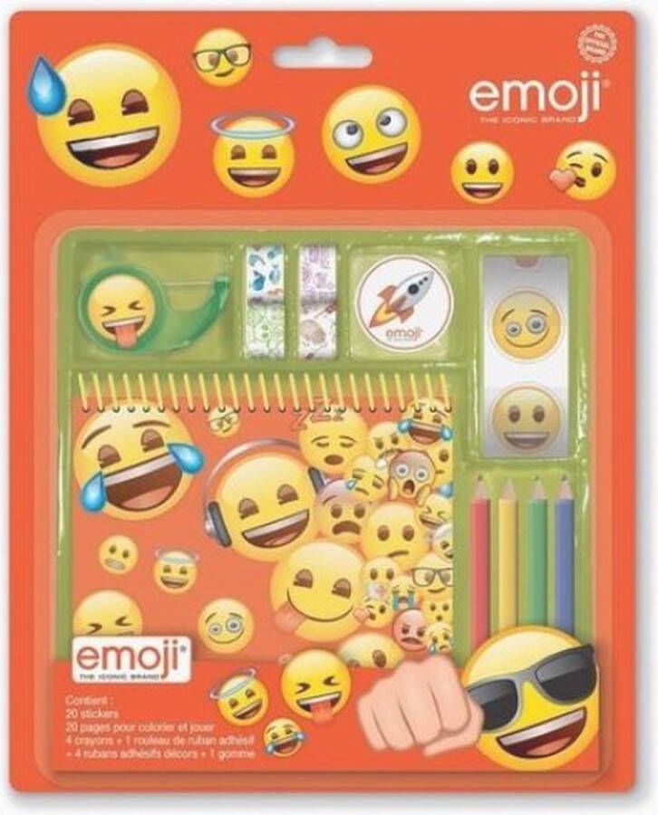 Emoij Creatieve set Emoji 50 delig knutsel kleur tekenset