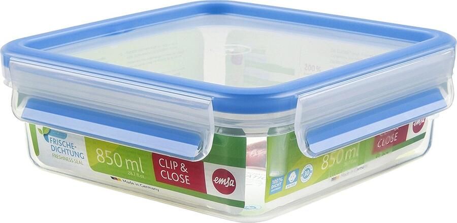 Emsa Clip & Close Bewaardoos Vierkant 085l 508536