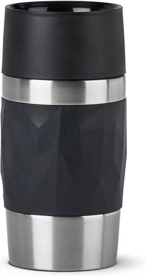 Emsa Thermosbeker Travel Mug Compact Zwart 300 ml