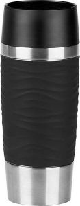 Emsa Thermosbeker Travel Mug Waves Zwart 360 Ml