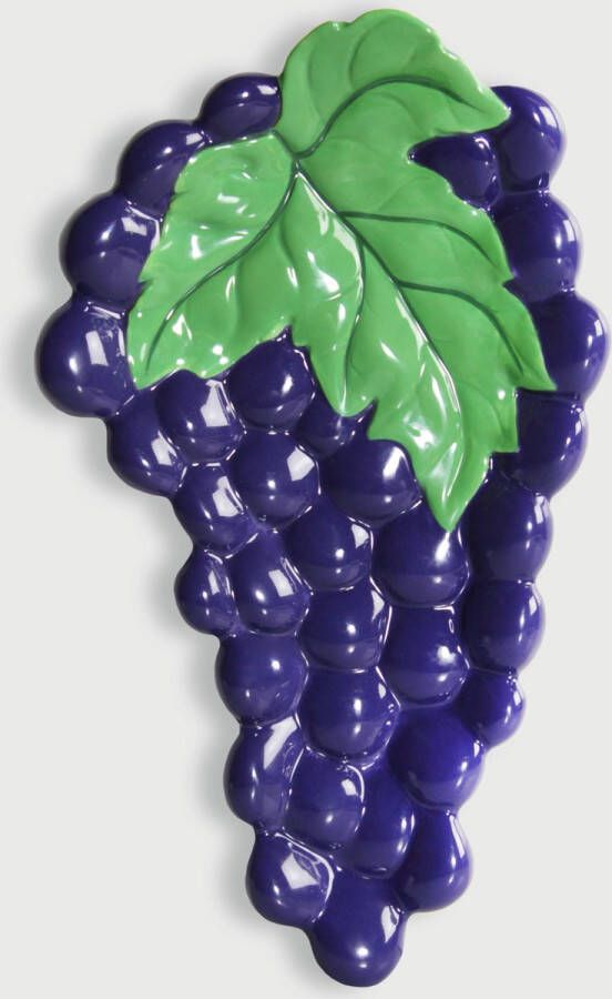 &Klevering Decoratief bord Schaal Druiventros Grape 28x16cm