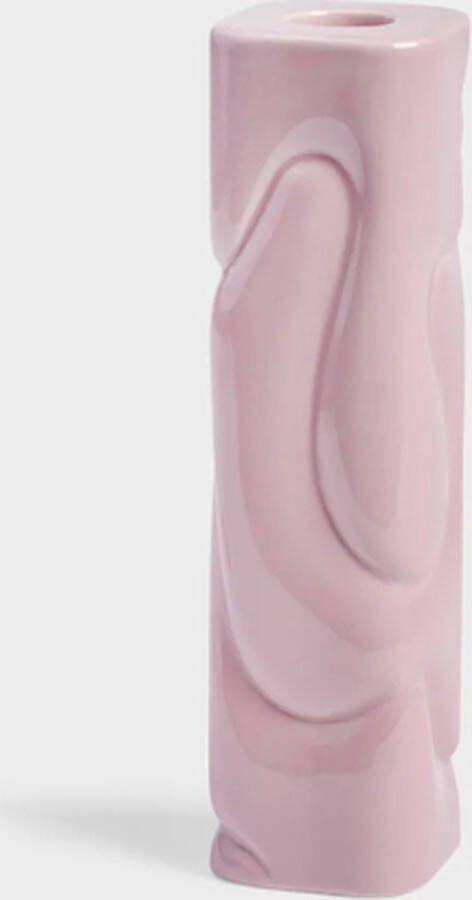 &Klevering Puffy kandelaar roze 19 cm