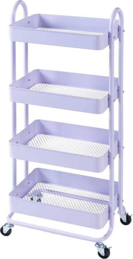 En.casa Keukentrolley Pyhäntä met 4 manden 103 5x46x35 cm lichtpaars [ ]