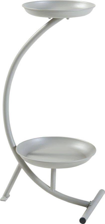 En.casa Plantenstandaard Aalten 61 5x30x25 cm lichtgrijs [ ]