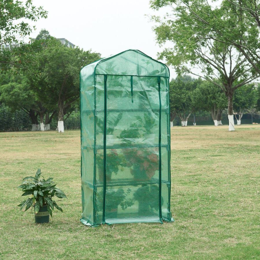 En.casa Tuinkas Chaam foliekas 158x69x49 cm groen
