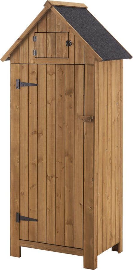 En.casa Tuinkast tuinschuur 77x54x179 cm houtkleurig